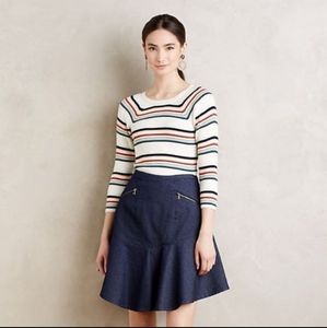ANTHROPOLOGIE Moth Piper Striped Sweater